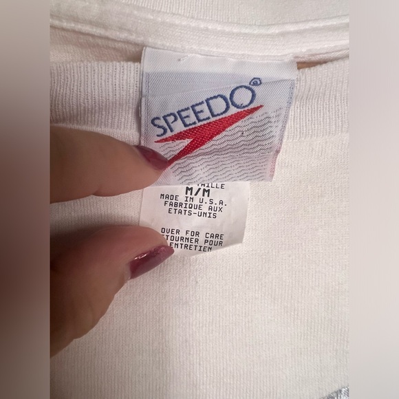 Vintage Speedo crop top short sleeve size medium - Picture 4 of 8